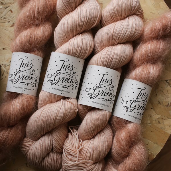 Lot De 5 écheveaux De Laine De Lama Kremke Soul Wood Rose - Doux Et Luxueux, Occasion