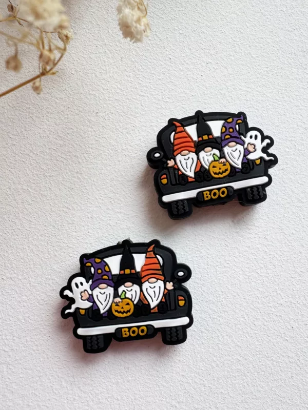 Stoppeurs de mailles Halloween gnomes en voiture