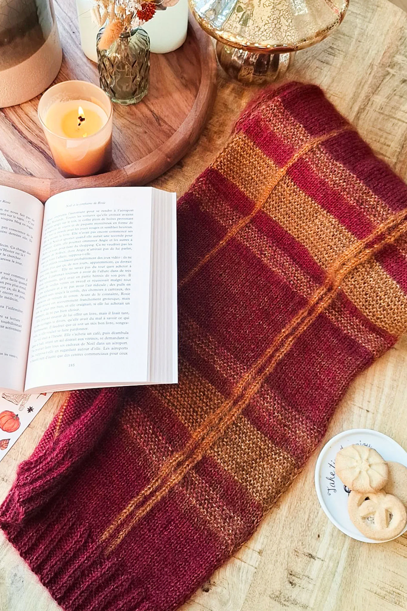 coffret echarpe charlie rouge ocre ines green