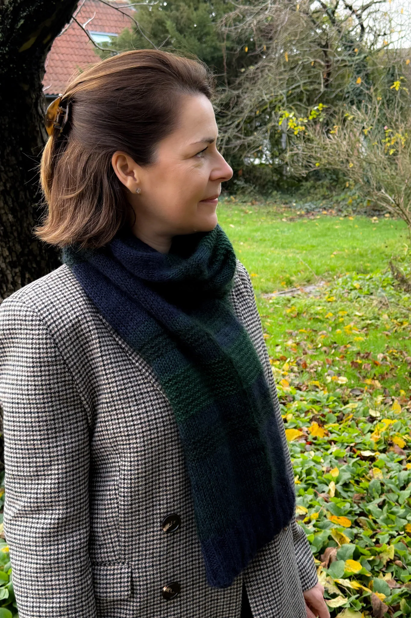 Kit écharpe Charlie - Bleu Vert (Laine et Patron PDF) – Image 6