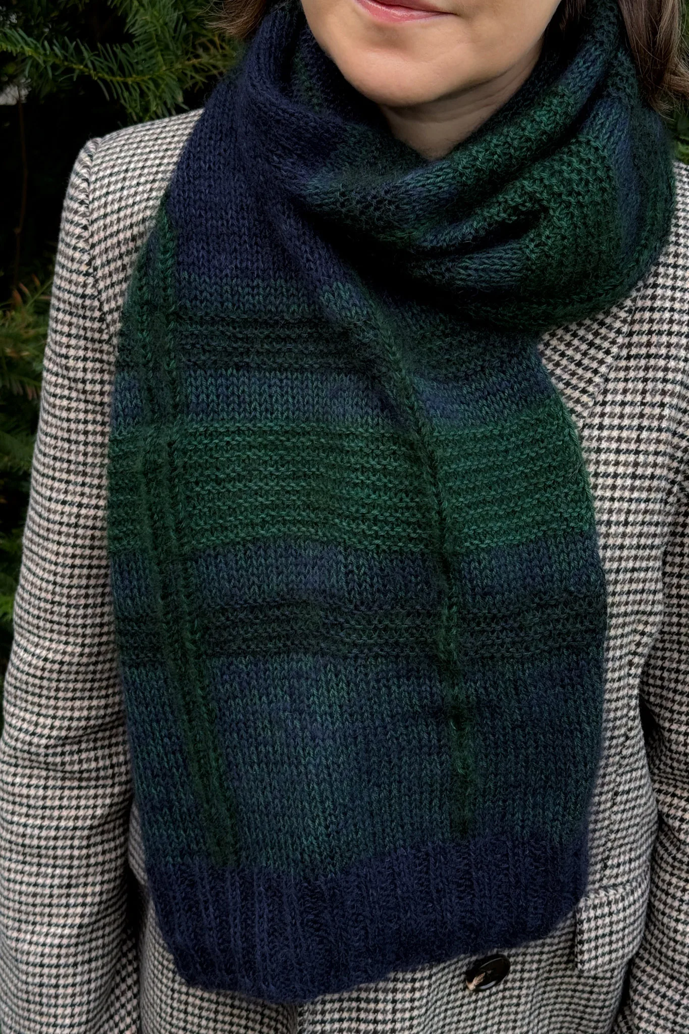 Kit écharpe Charlie - Bleu Vert (Laine et Patron PDF) – Image 3