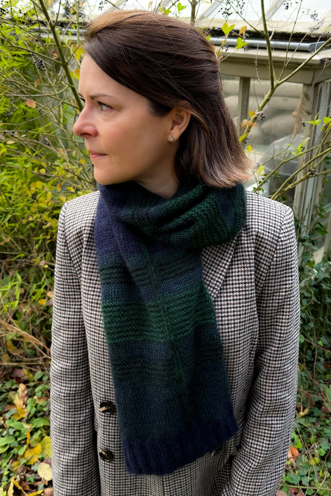 Kit écharpe Charlie - Bleu Vert (Laine et Patron PDF) – Image 2