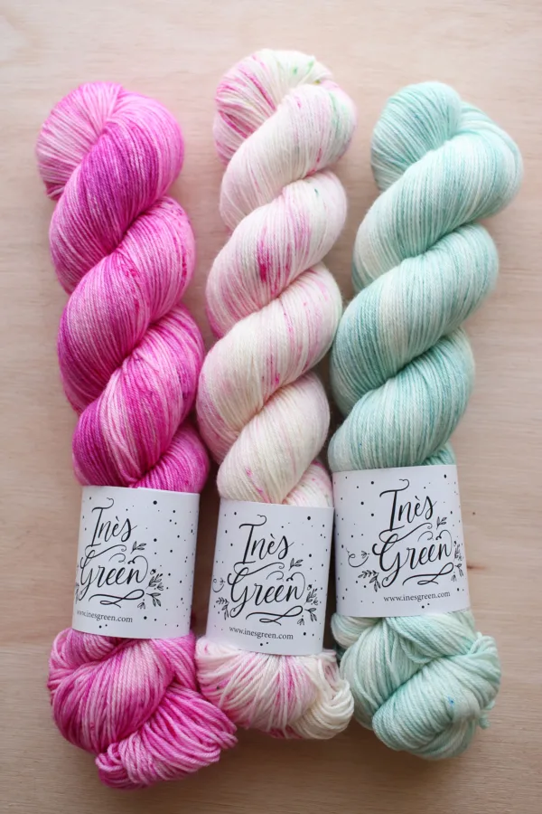 Kit 3 écheveaux Clématite, Pivoine & Bleu Menthe