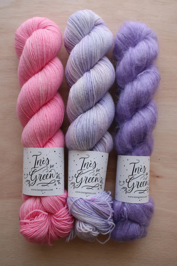 Kit 3 écheveaux Elle Woods, Forget me not & Printemps