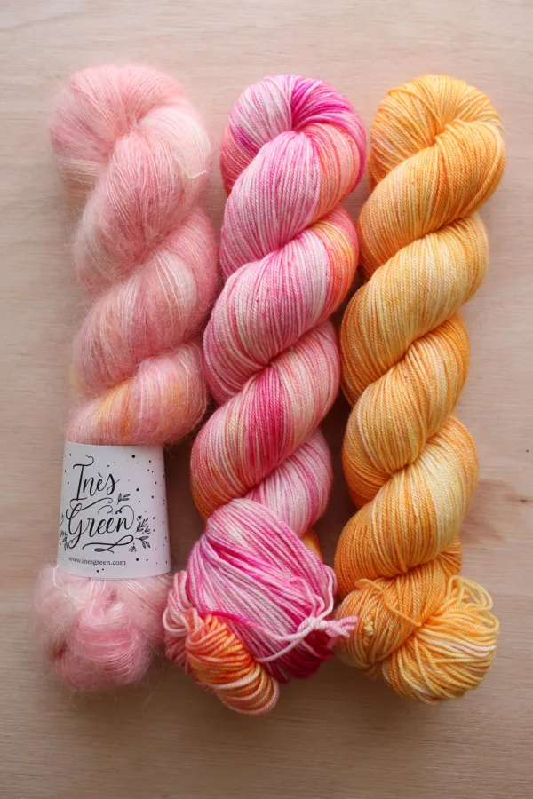 Kit 3 écheveaux Tequila, Vitamine & Rose Garden