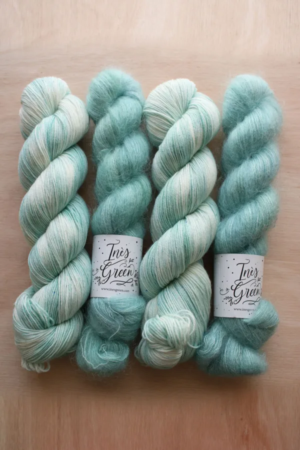 Kit 4 écheveaux Bleu menthe & Menthe à l'eau